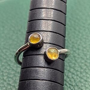 ✨ Sterling Silver Minimalist Dainty Citrine Ring ✨